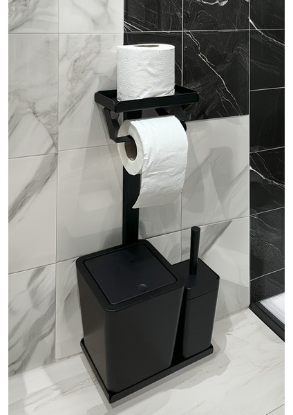 3'ü 1 Arada Banyo Seti Tuvalet Kağıtlık, Çöp Kovası ve Tuvalet Fırça Takımı fiyatları