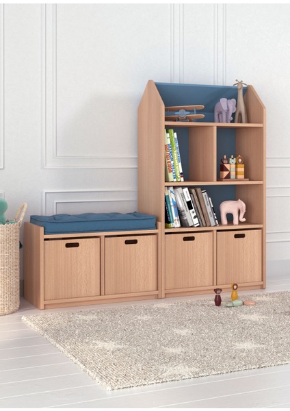 Toy House Mavi Kitaplık modelleri