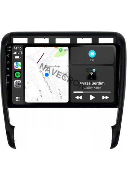 Porsche Cayenne 2003-10 9" Uyumlu Android Multimedia Gerçek 4/64 Kablosuz Carplay Geri Görüş Kameralı