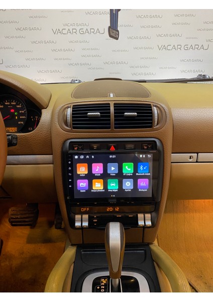 Porsche Cayenne 2003-10 9" Uyumlu Android Multimedia Gerçek 4/64 Kablosuz Carplay Geri Görüş Kameralı modelleri