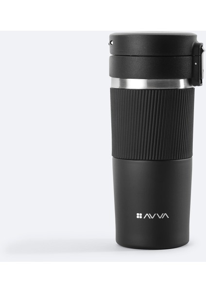 Erkek Siyah Paslanmaz %100 Çelik Termos 400 ML B009902