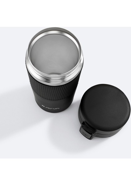Erkek Siyah Paslanmaz %100 Çelik Termos 400 ML B009902