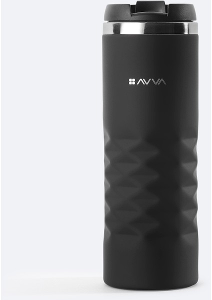 Erkek Siyah Paslanmaz %100 Çelik Termos 400 ML B009900