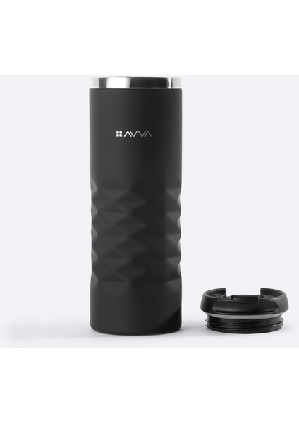 Erkek Siyah Paslanmaz %100 Çelik Termos 400 ML B009900