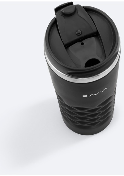 Erkek Siyah Paslanmaz %100 Çelik Termos 400 ML B009900