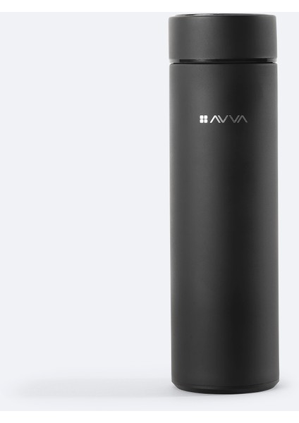 Erkek Siyah Isı Göstergeli %100 Çelik Termos 500 ML B009903