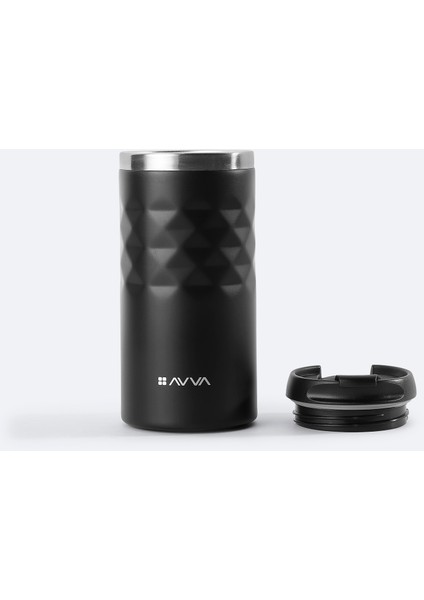 Erkek Siyah Paslanmaz %100 Çelik Termos 300 ML B009901