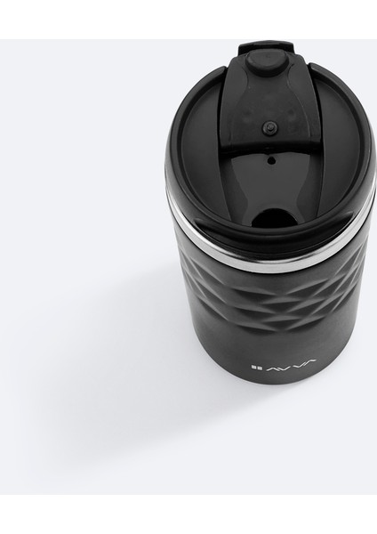 Erkek Siyah Paslanmaz %100 Çelik Termos 300 ML B009901