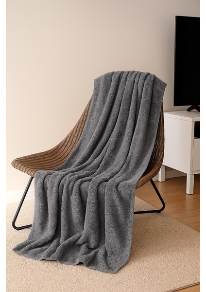 Gri Loya Home Wellsoft Tv Battaniyesi