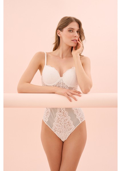 Ekru Valencıa Bodysuıt
