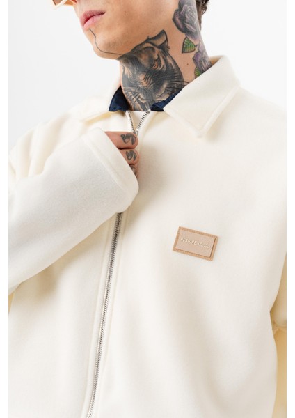 Erkek Zip Oversize Polar Ceket Ekru indirimleri