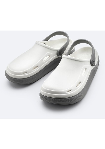 Erkek Beyaz-Gri Eva Terlik A31Y8316
