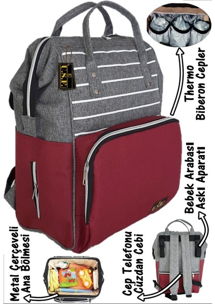 Bebek Bakım Çantası + Portbebe Set - 2 li set modelleri