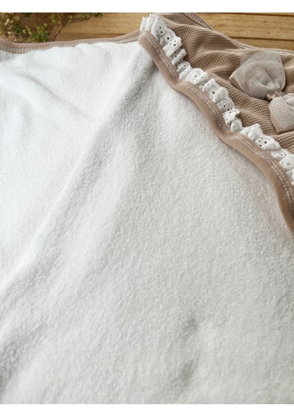 Pamuklu 75X75 Fiyonklu Bebek Havlusu / Kundak - Kahve fırsatları