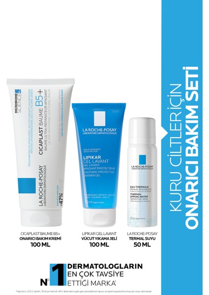 Kuru Ciltler İçin Onarıcı Termal Su ve Yıkama Jeli Bakım Seti 100+100+50 ml