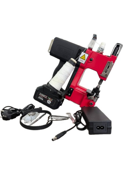 Şarjlı Çuval Ağzı Dikiş Makinesi Taşınabilir Yağ Iğne Seti Tek Bobin