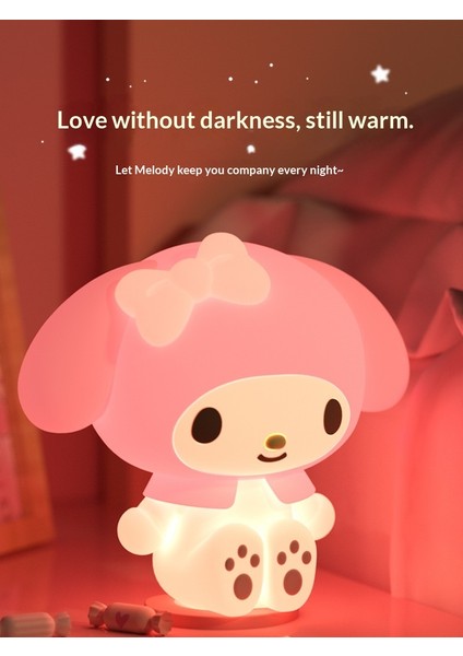 Sanrio My Melody Silikon Gece Lambası, Yatak Odası Uyku Modu Lambası, Başucu Uzaktan Kumandalı Lamba (Yurt Dışından) modelleri