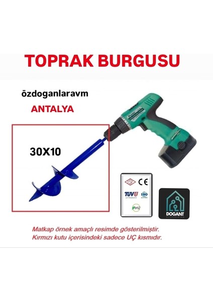 Fidan Fide Çiçek Sebze Meyve Toprak Burgusu Matkap Uçlu 30 x 10