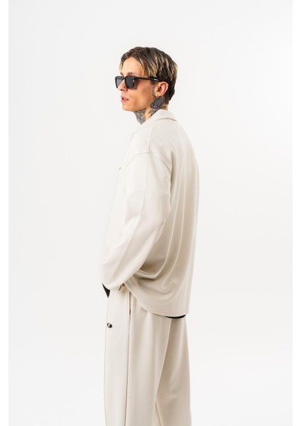 Erkek Yarım Fermuarlı Modal Sweatshirt Ekru fiyatları