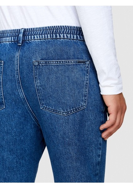 Pamuk Liyosel Karışımlı Rahat Kesimli Denim Jogger Pantolon Erkek Mavi Pantolon - 324P4QBESE020 fırsatları