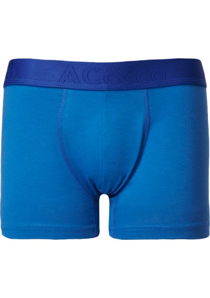 Erkek Saks-kırmızı 3lü Pamuklu Esnek Boxer Paketi modelleri