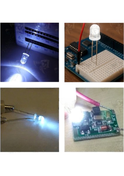 Beyaz Mantar LED Diyot Lamba 30 Lu 1 Paket Beyaz 4.8 mm Mini Mantar LED Lamba Deney Bilim Proje Arduino Işığı fırsatları