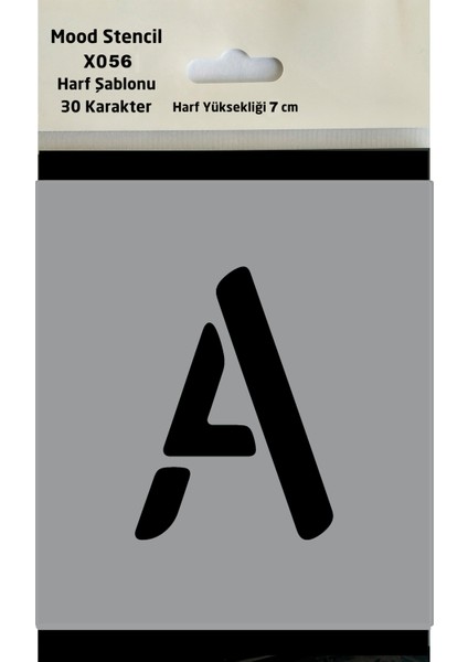Stencil Harf Boyama Şablonu X056
