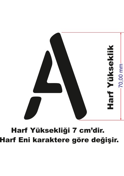 Stencil Harf Boyama Şablonu X056 modelleri