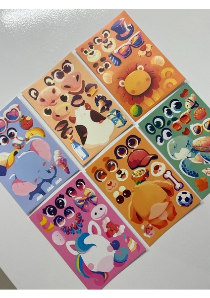 Mobilize Summer Sevimli Hayvan Giydirme 6 Yaprak 111 Adet Sticker Seti/etiket/çıkartma fırsatları