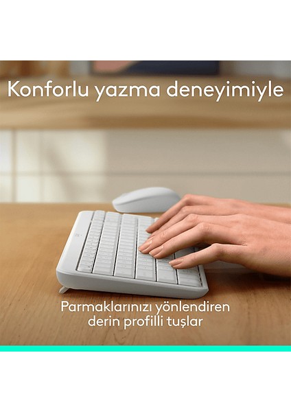Logıtech MK250 Kablosuz Bluetooth Kablosuz Klavye ve Mouse Seti Beyaz fırsatları