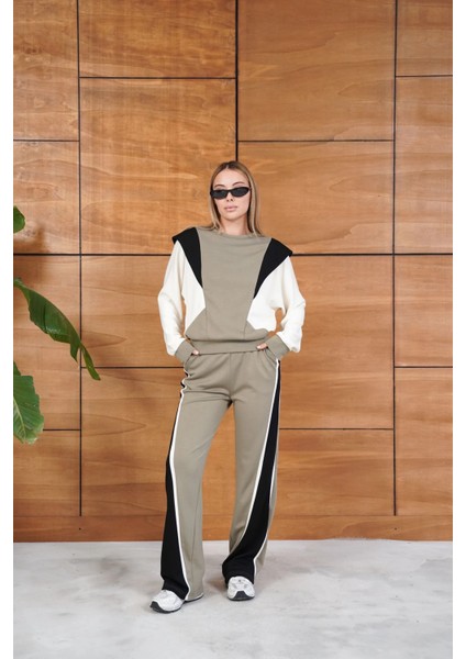 Renk Bloklu Bordo Siyah Beyaz Spor Takımı indirimleri