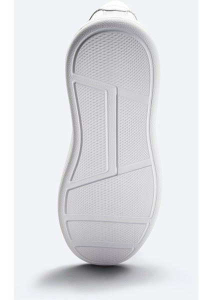 Erkek Beyaz %100 Deri Esnek Taban Hafif Casual Ayakkabı B008000