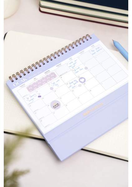 2026 Masaüstü Planlayıcı Takvim Lila indirimleri