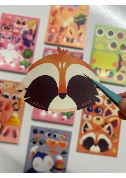 Miss Sevimli Hayvan Giydirme 6 Yaprak 99 Adet Sticker Seti/etiket/çıkartma fiyatları