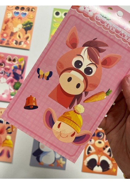 Miss Sevimli Hayvan Giydirme 6 Yaprak 99 Adet Sticker Seti/etiket/çıkartma fırsatları