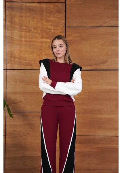 Renk Bloklu Bordo Siyah Beyaz Spor Takımı fırsatları