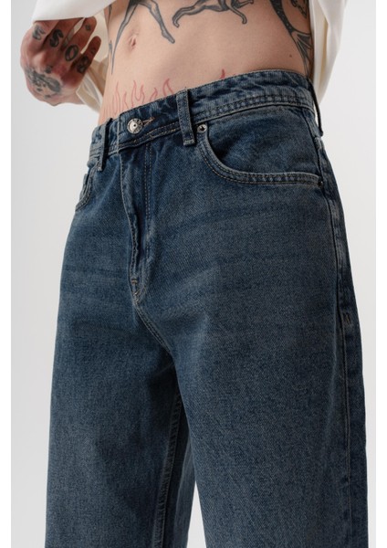 Erkek Washed Baggy Pantolon Tint Açık Mavi