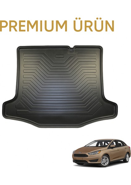 Ford Focus 2 2004–2011 Uyumlu 3D Bagaj Havuzu Premium