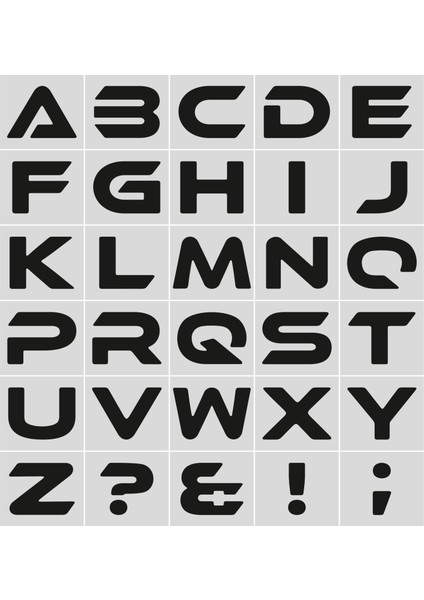 Stencil Harf Boyama Şablonu X052 fiyatları