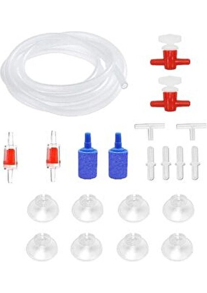 Akvaryum Hava Seti, Hava Motoru Seti, 5metre Hava Hortumu, Vana, Çekvalf, Ek, Hava Taşı