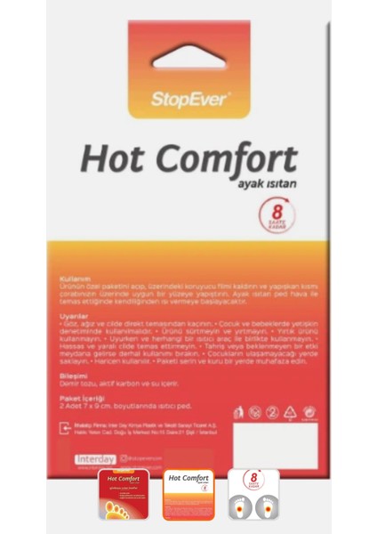 Hot-Comfort 8 Saat Etkili Ayak Isıtıcı Pad 1x2'li Paket fırsatları