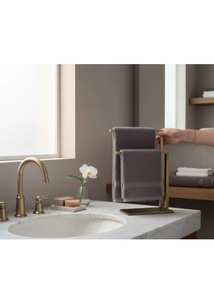 Mat Antik Gold Set Üstü Havluluk Aksesuarlık Mat Gold Havluluk Pirinç Malzeme