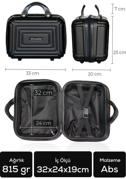 Altuğ Model Siyah Renk Abs Makyaj Çantası El Valizi fırsatları
