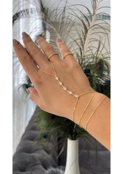 Oval Taşlı Gümüş Altın Kaplama Şahmeran fiyatları