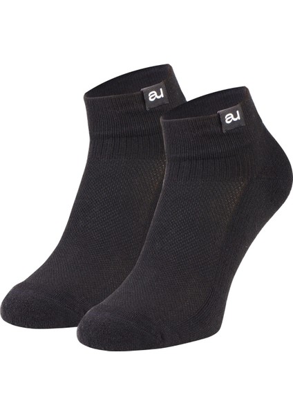 Coolmax Siyah Yarım Havlu Dikişsiz Unisex Patik Spor Çorabı