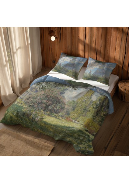 La Promenade / Renoir & Landscape: The Parc Monceau Çift Taraflı Nevresim Takımı 200 cm x 220 cm