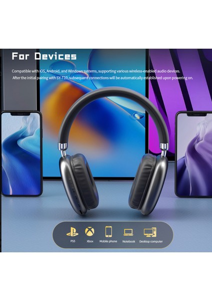 Ultra hassas gürültü önleme özellikli Bluetooth kulak üstü kulaklık uzun şarj süresi fırsatları