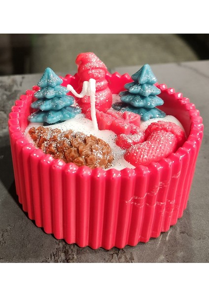 Yılbaşına Özel Kap Içinde Süslü Mum fiyatları