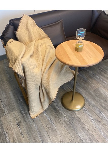 Joy Pamuk 4 Kat Müslin Throw Tv Battaniyesi & Koltuk Şalı Gold Bej modelleri