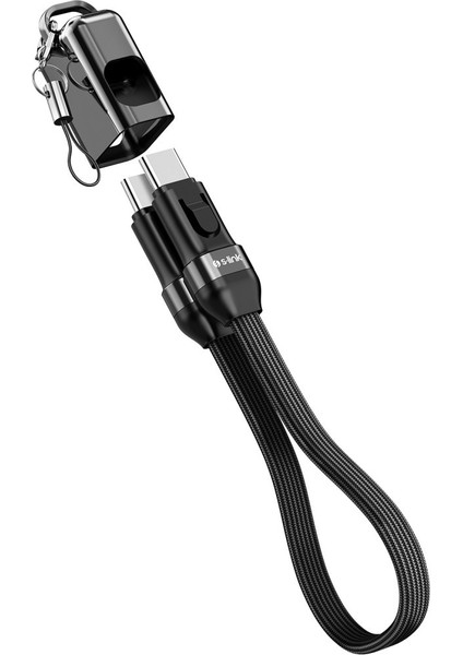 Armor CC-020 60W 20 cm Type-C To Type-C Pd Örgülü Metal Başlıklı Siyah Hızlı Şarj Kablosu indirimleri